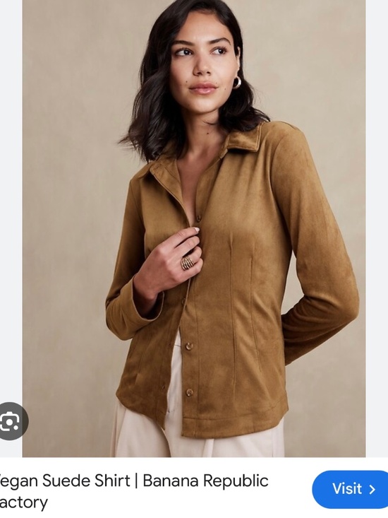 Banana Republic Tops - Banana Republic Factory vegan suede shirt. Size XS